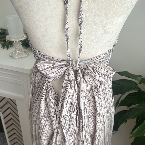 SHEIN Halter Jumpsuit in Cream and Brown NWOT - Picture 3 of 5